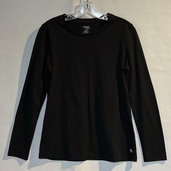Danskin Women’s M (8-10) Long Sleeve Black Pullover Semi Fitted Athletic Top - Picture 11 of 12
